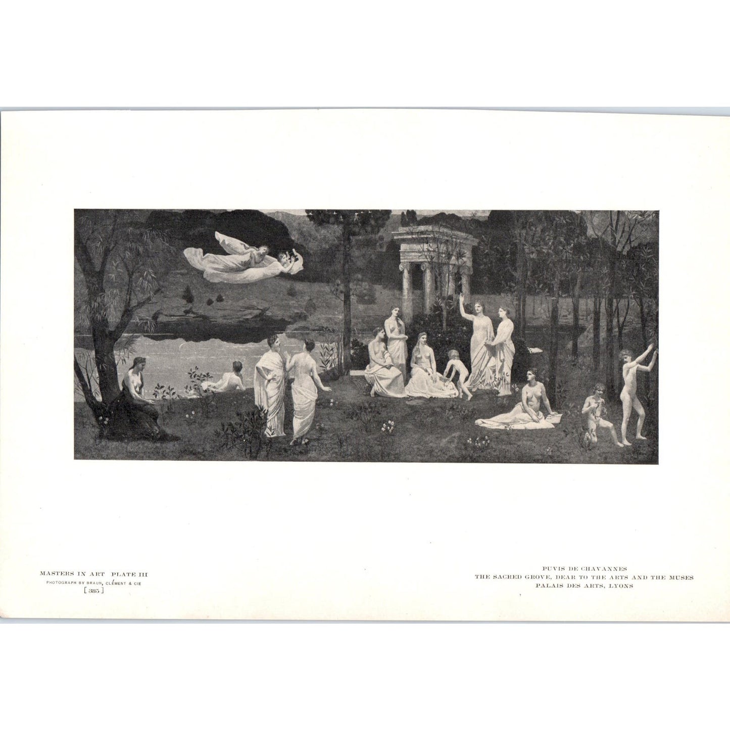 The Sacred Grove Dear to the Arts & Muses Puvis De Chavannes c1905 Art Print D12