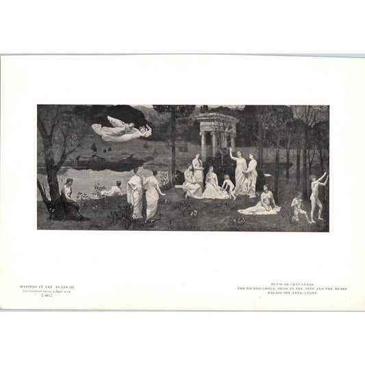 The Sacred Grove Dear to the Arts & Muses Puvis De Chavannes c1905 Art Print D12