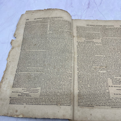 Baltimore Weekly Register Aug 15, 1812 - War of 1812 Vessels of War AF9-7