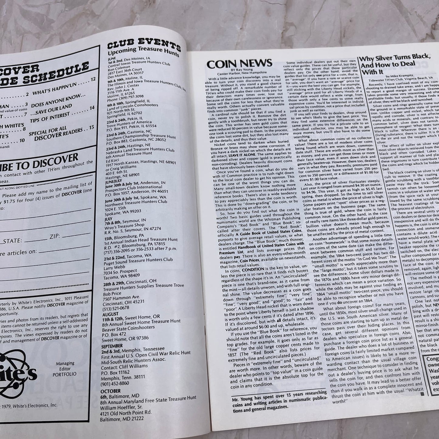 1979 Vol II - Discover Treasure Hunting Magazine - White's Electronics Inc M11