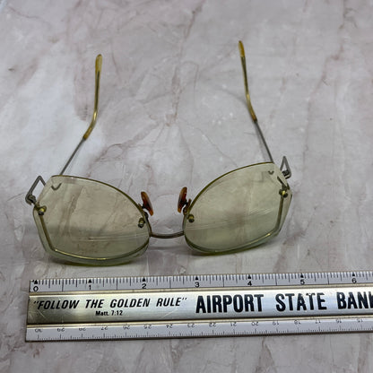 Vintage Oversized Rimless Drop Arm Butterfly Lens Eyeglasses Frames TH9-G2-3