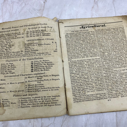 1868 Agricultural Almanac Lancaster PA John Baer’s Sons TF5