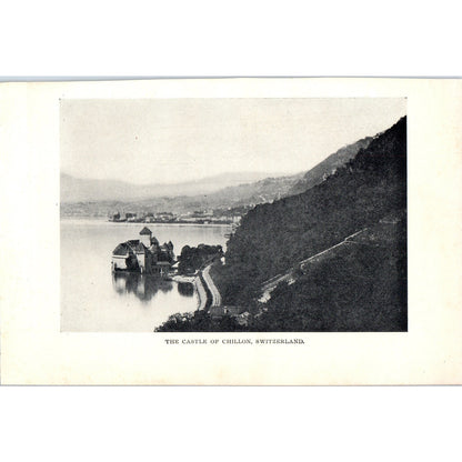 The Castle of Chillon Switzerland 1901 Original Print AD8-H9