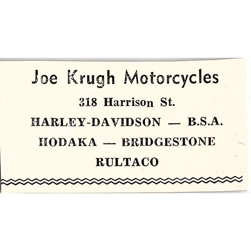 Joe Krugh Motorcycles, Kerr's Jewelers - Taft CA 1965 Ad AF8-S25
