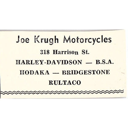 Joe Krugh Motorcycles, Kerr's Jewelers - Taft CA 1965 Ad AF8-S25