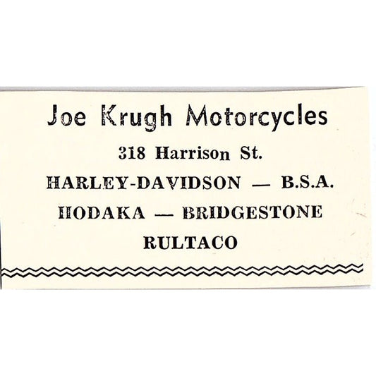 Joe Krugh Motorcycles, Kerr's Jewelers - Taft CA 1965 Ad AF8-S25