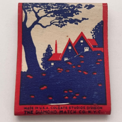 Colonial Days No.4 By Colgate Silhouette Vintage Matchbook Cover TB8-MB2-5