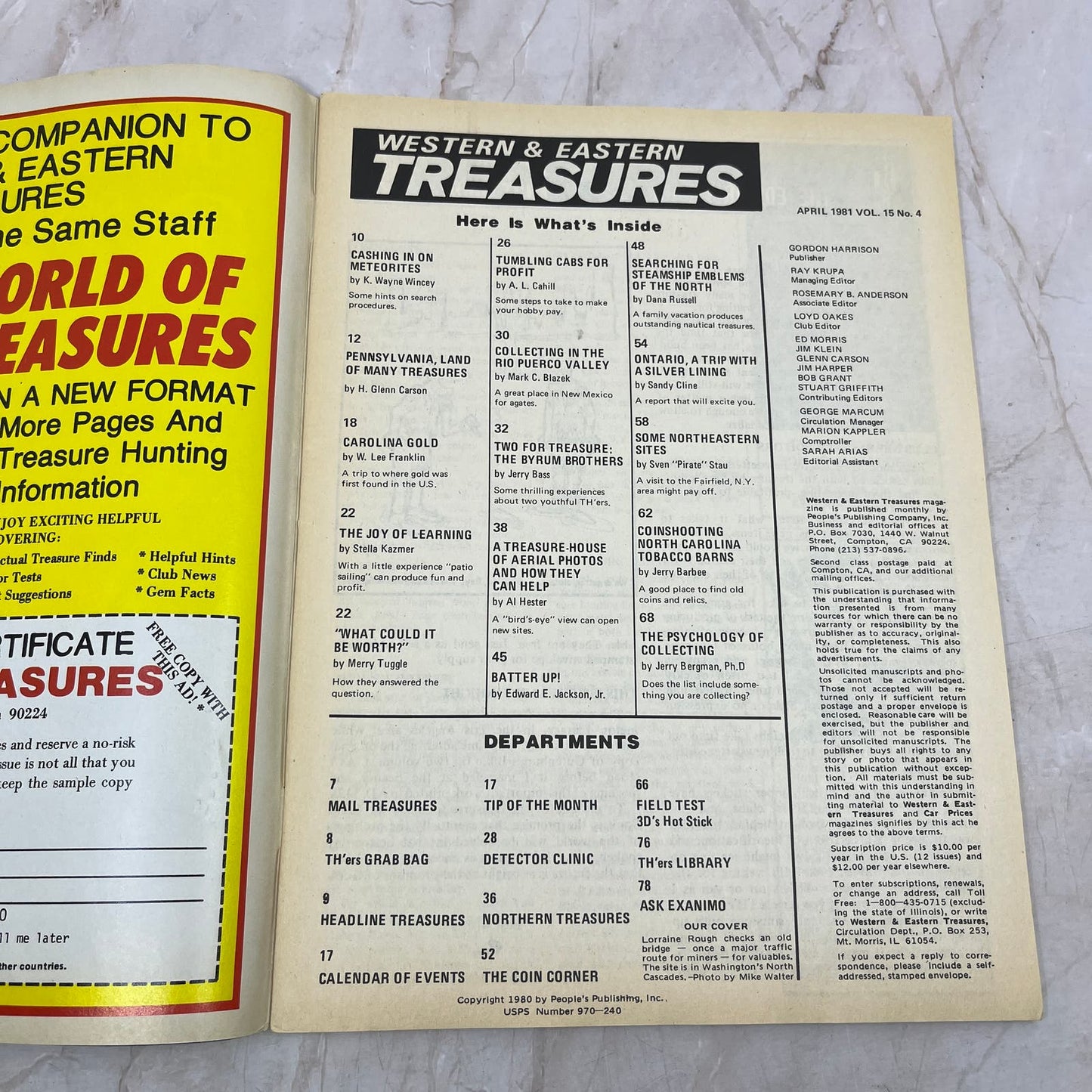 1981 April - Western & Eastern Treasures Magazine - Treasure Hunting Gold M13