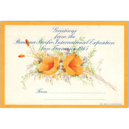 1915 Panama Pacific International Exposition San Francisco Greeting Card AB9