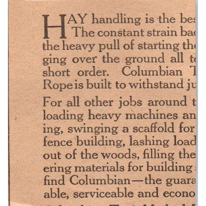 Horse Cribbing Article Kintnersville PA 1922 Magazine Ad AF2-S9