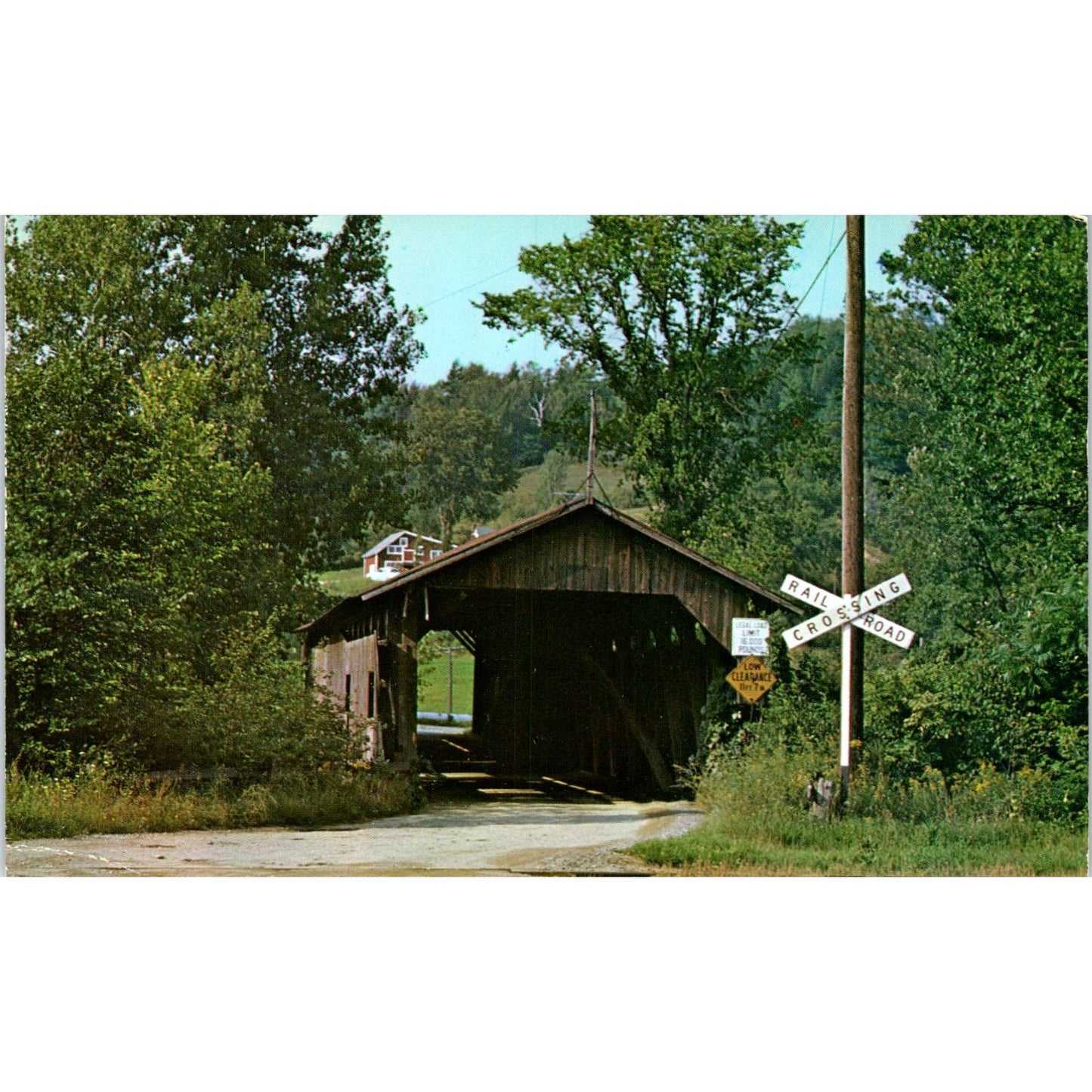 Old Covered Bridge Cambridge Junction VT Vintage Covered Bridge Postcard PC15