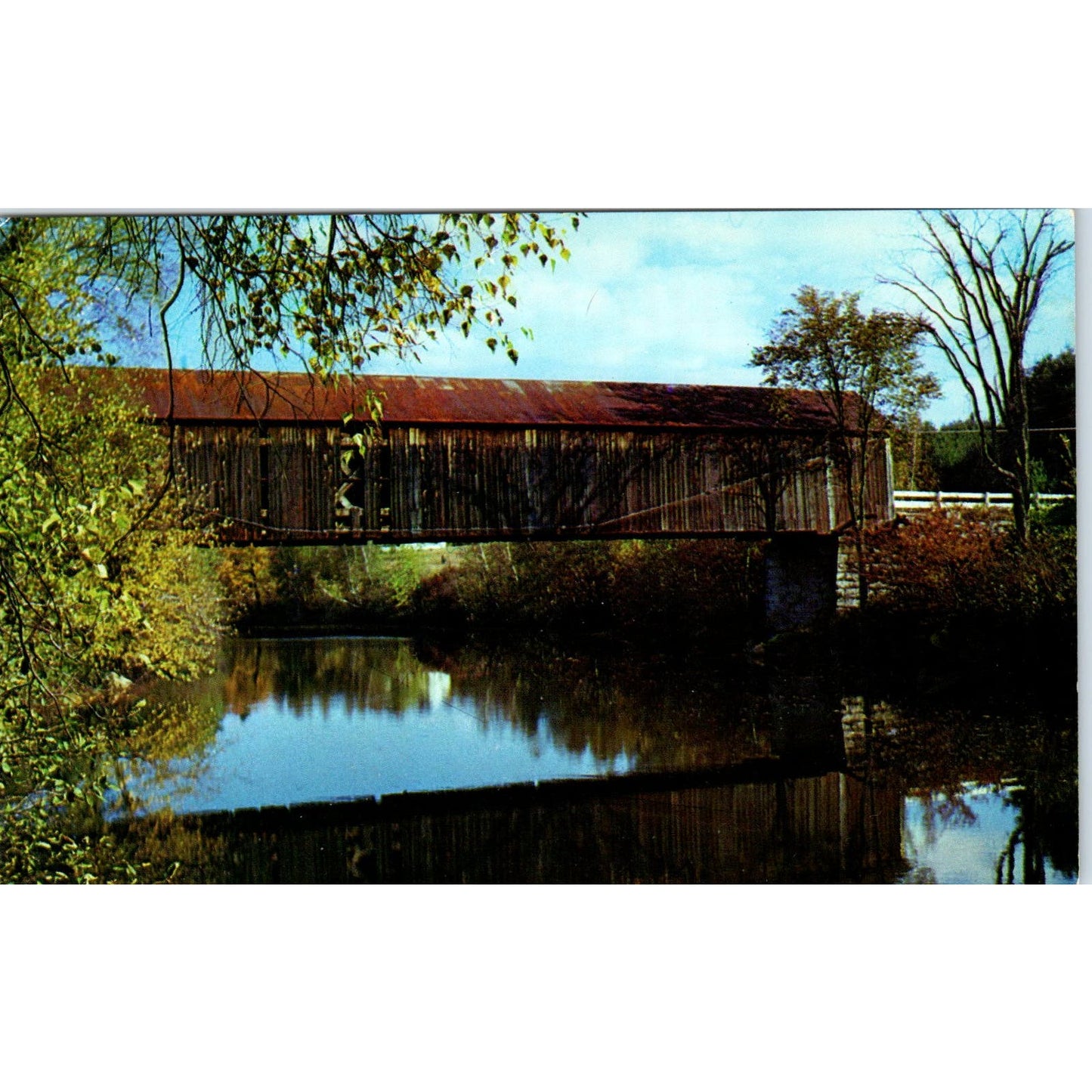 Westport New Hampshire Covered Bridge Postcard PB12