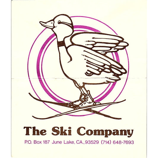 The Ski Company June Lake CA Vintage Business Card TH2-B1