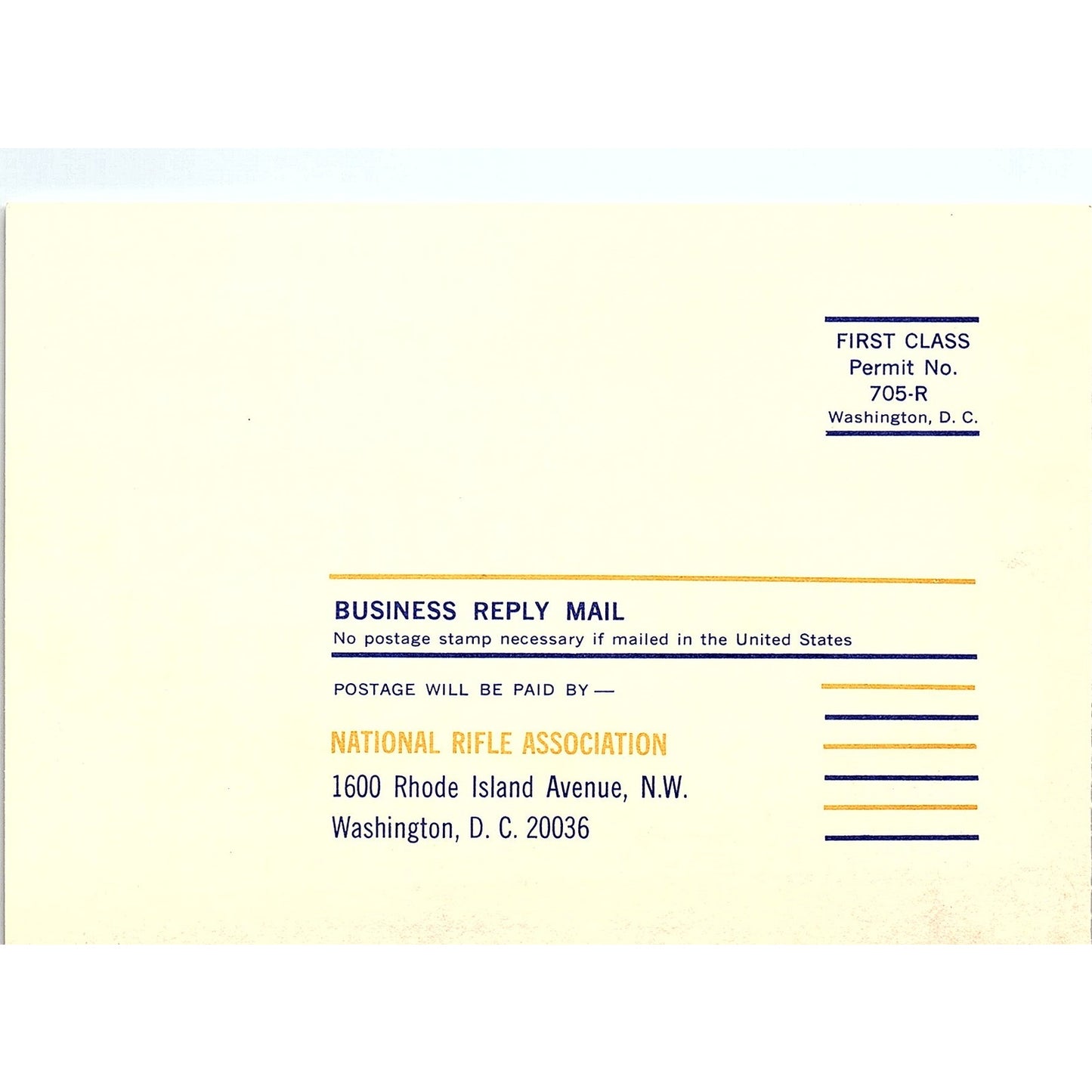 NRA American Rifleman Postal Mailing Card 1977 Ad AF6-5