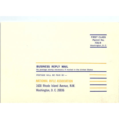 NRA American Rifleman Postal Mailing Card 1977 Ad AF6-5
