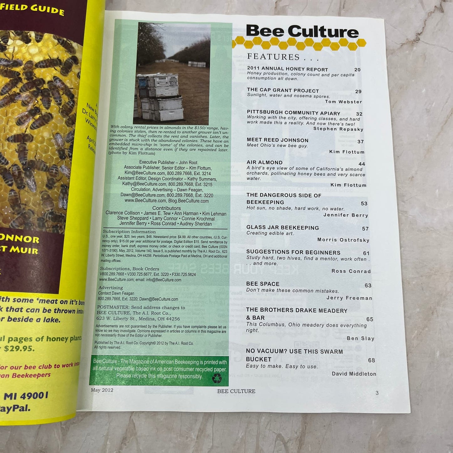 2012 May Bee Culture Magazine Bees Beekeeping Honey M8