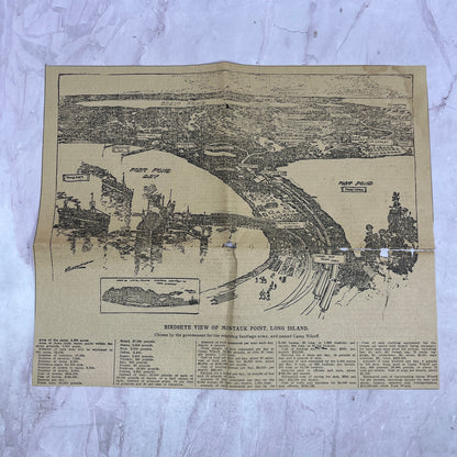 Birds Eye View of Montauk Point Long Island NY 1898 Newspaper Ad AF2