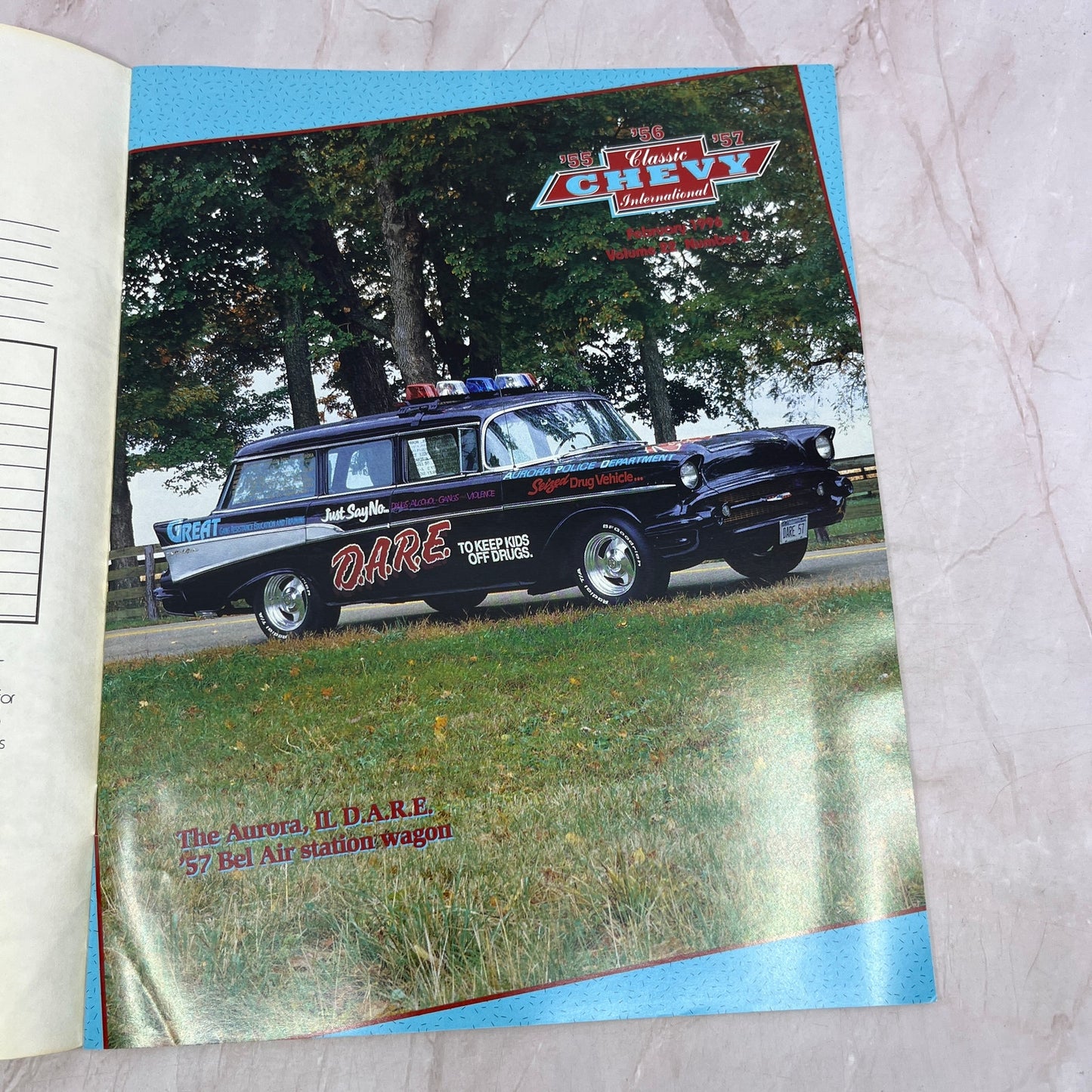 DARE Bel Air Wagon - '55, '56, '57 Classic Chevy World Magazine - Feb 1996 M30