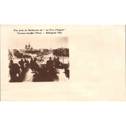 Vintage La Tour d'Argent Oldest Restaurant in Paris France Duck Card AE2
