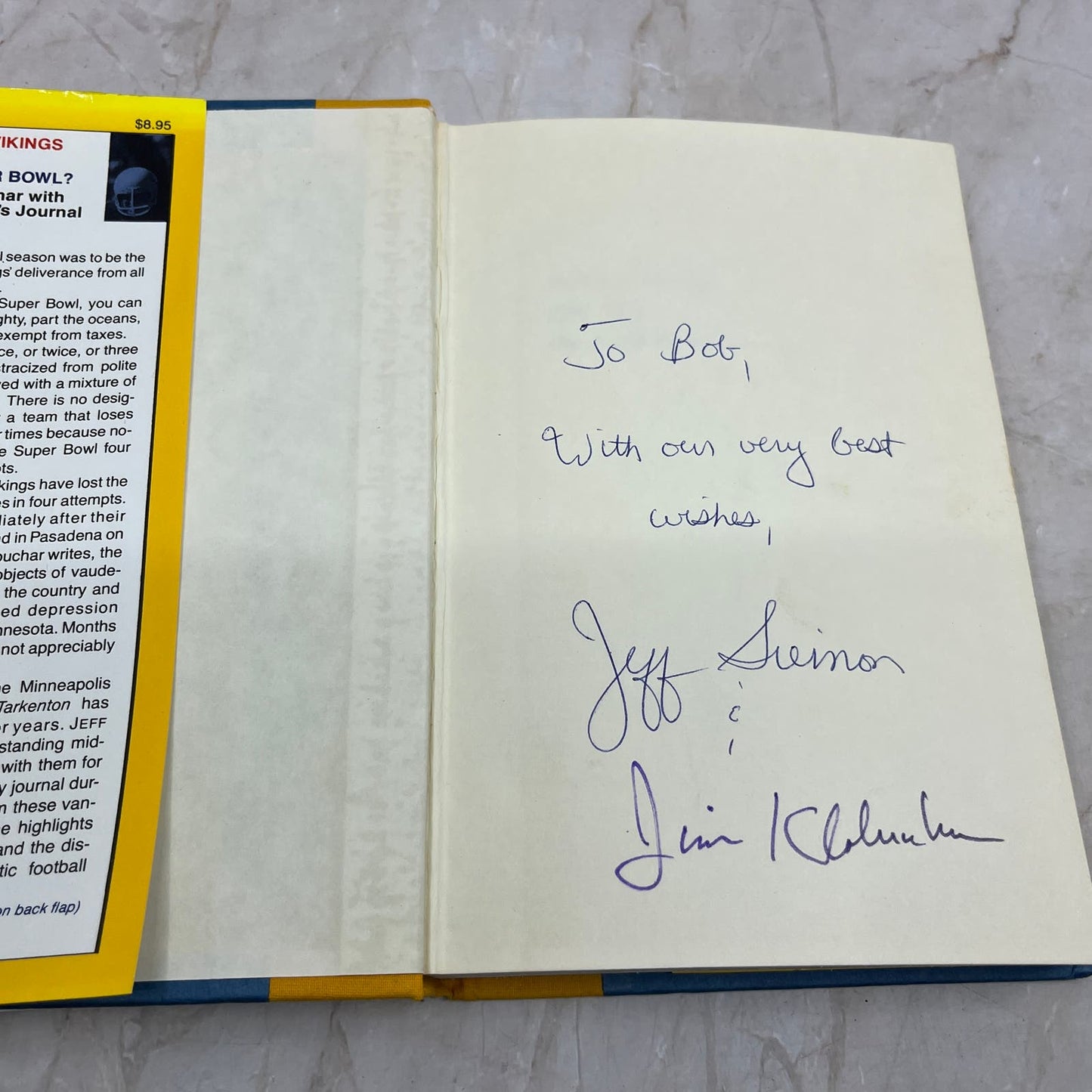 Will The Vikings Ever Win The Super Bowl Signed Jim Klobuchar &Siemon 1st Ed TI9