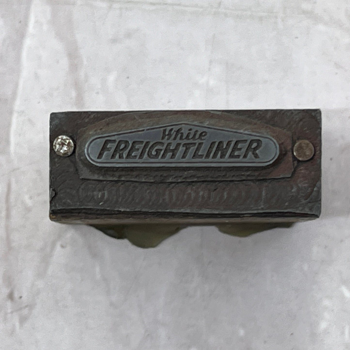 White Freightliner Logo Vintage Letterpress Printers Block Plate SF5-S