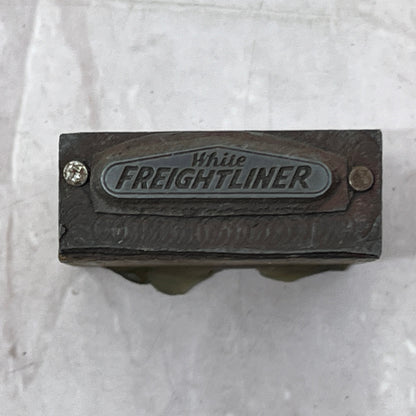 White Freightliner Logo Vintage Letterpress Printers Block Plate SF5-S
