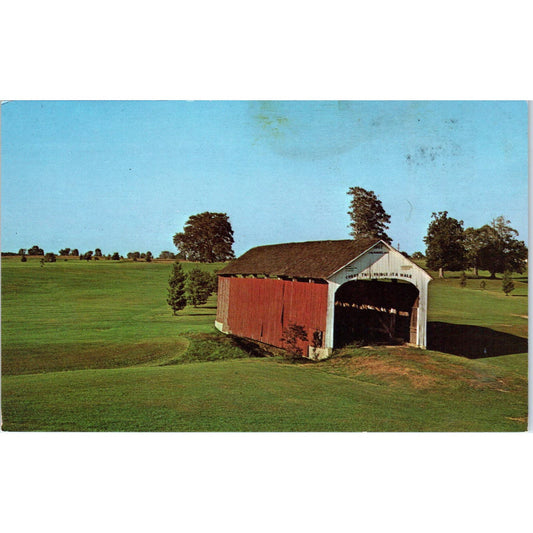 Catlin Bridge Parke County Catlin IN Vintage Covered Bridge Postcard PC15