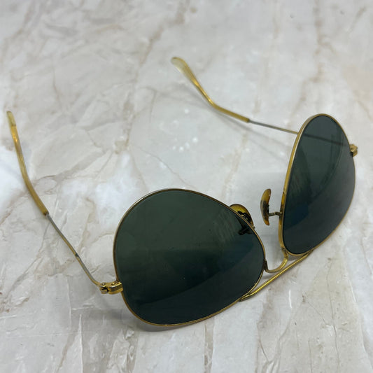 Retro Men’s Gold Tone Aviator Sunglasses Eyeglasses Frames TD7-G5-4