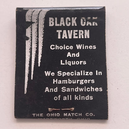 Black Oak Tavern On Route 121 Swede & Shorty Vintage Matchbook Cover TB8-MB2-9