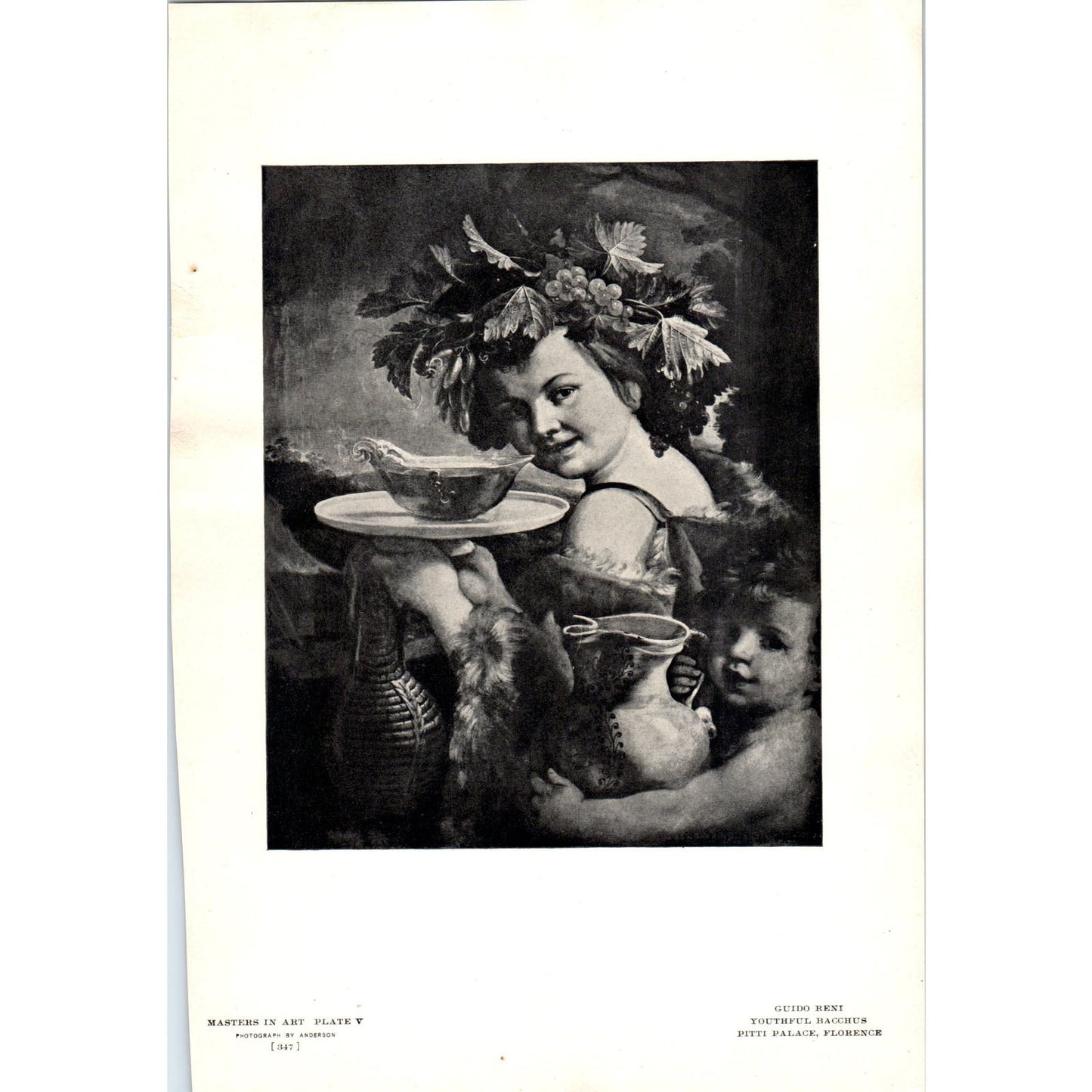 Youthful Bacchus - Guido Reni c1905 Art Print D14
