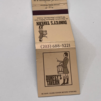 Dunfey's Tavern Sheraton-Tobacco Valley Inn Hartford Vintage Matchbook TB8-MB-14