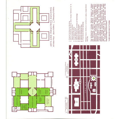 1970s Arts & Industries Building Smithsonian Institution Guide Brochure TF4-BC