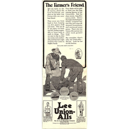 Lee Union-Alls H.D. Lee Mercantile Company Kansas City MO 1924 Ad AG3-4