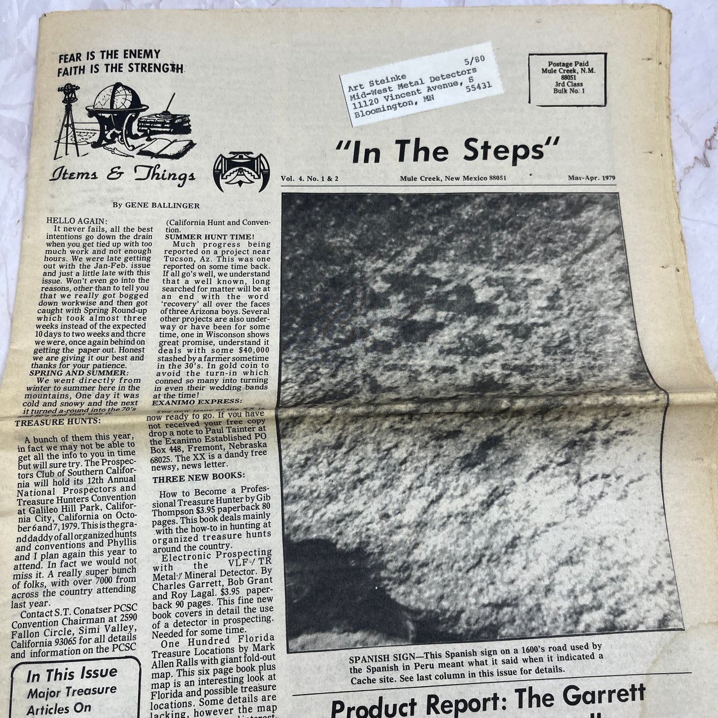 1979 April - In the Steps of the Treasure Hunter Newspaper - Mule Creek NM M11