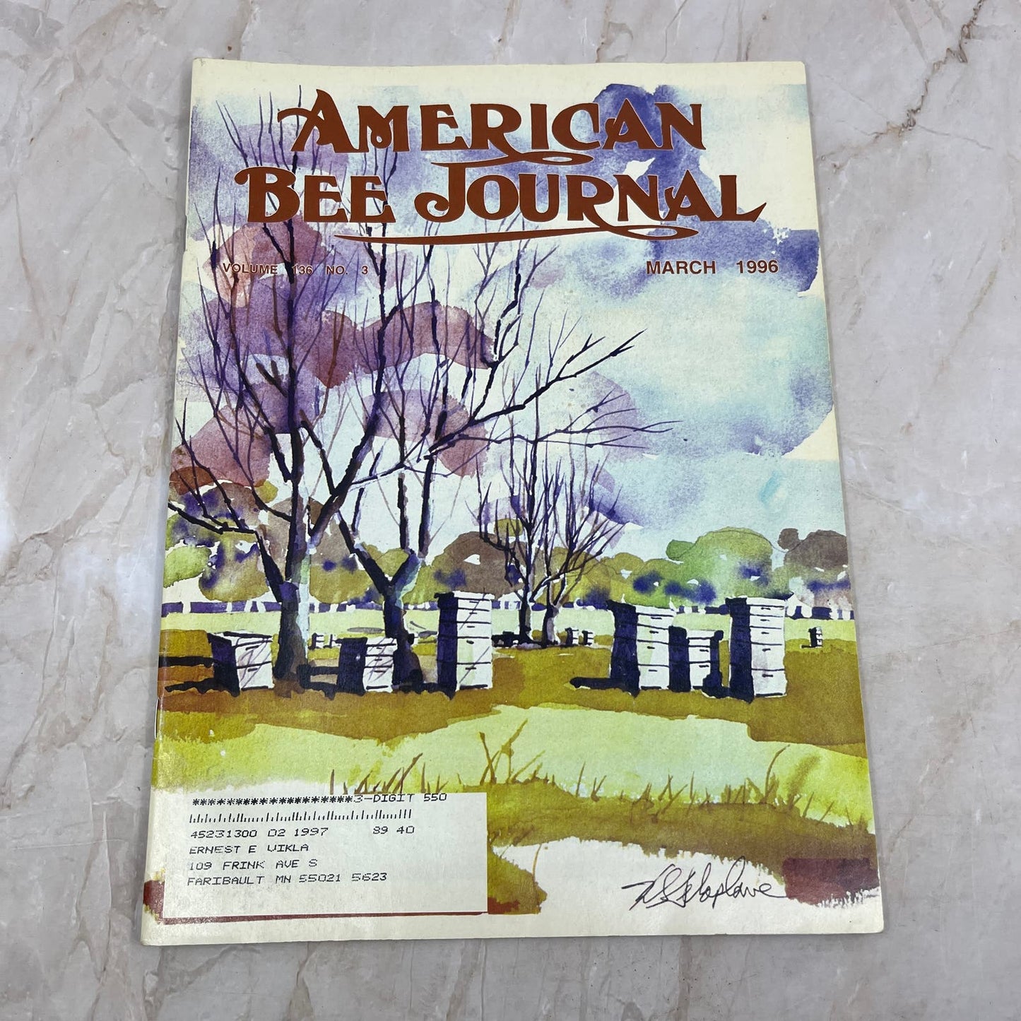 1996 March American Bee Journal Magazine Bees Beekeeping Honey M7