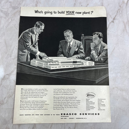 Ebasco Engineers Constructors Business Consultants 1951 Magazine Ad FL6-10