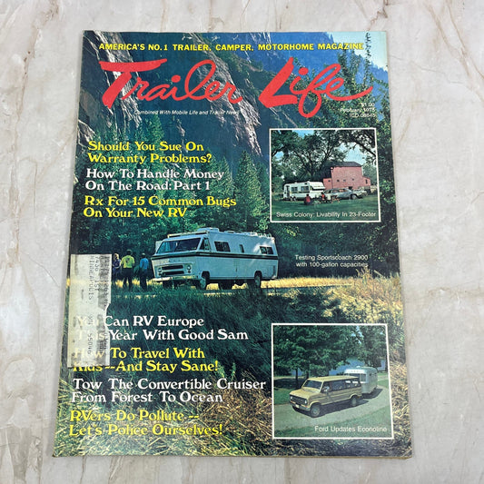 1975 Feb - Trailer Life Magazine Trailers Campers Motorhomes RV Camping M18