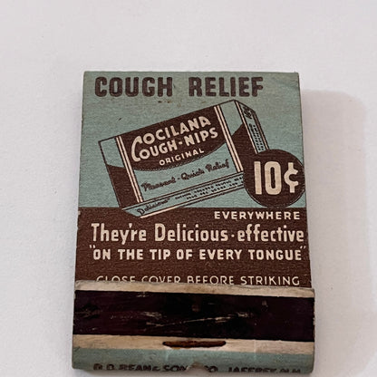 Cocilana Cough-Nips Cough Relief Vintage Matchbook Cover TB6-MB1-6
