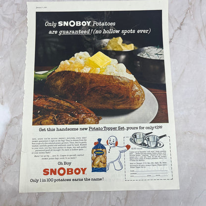 1961 Snoboy Potatoes Topper Set Offer 10x13 Magazine Advertisement FL6-7