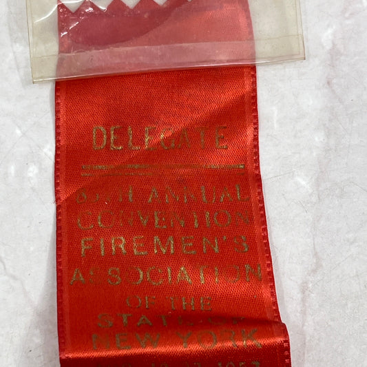 1957 New York Firemen's Association Convention Chemung County Delegate Pin SF4