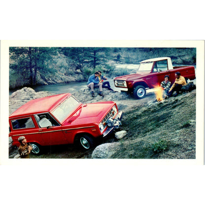 1971 Ford Bronco Red Promo Vintage Postcard PC11