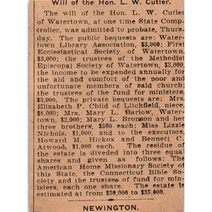 C.M. Gaines Printing & Embossing Courant Bldg Hartford 1901 Newspaper Ad AD8-HS6