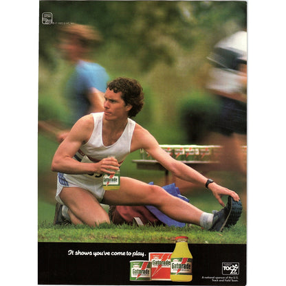 Gatorade Track and Field Bruce Jenner 8x11" 1983 Ad D26