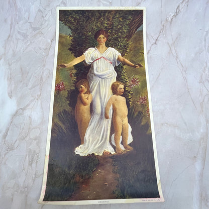 Abbott Handerson Thayer - Caritas Vintage Art Print Lithograph 8.5x16 FL6-4