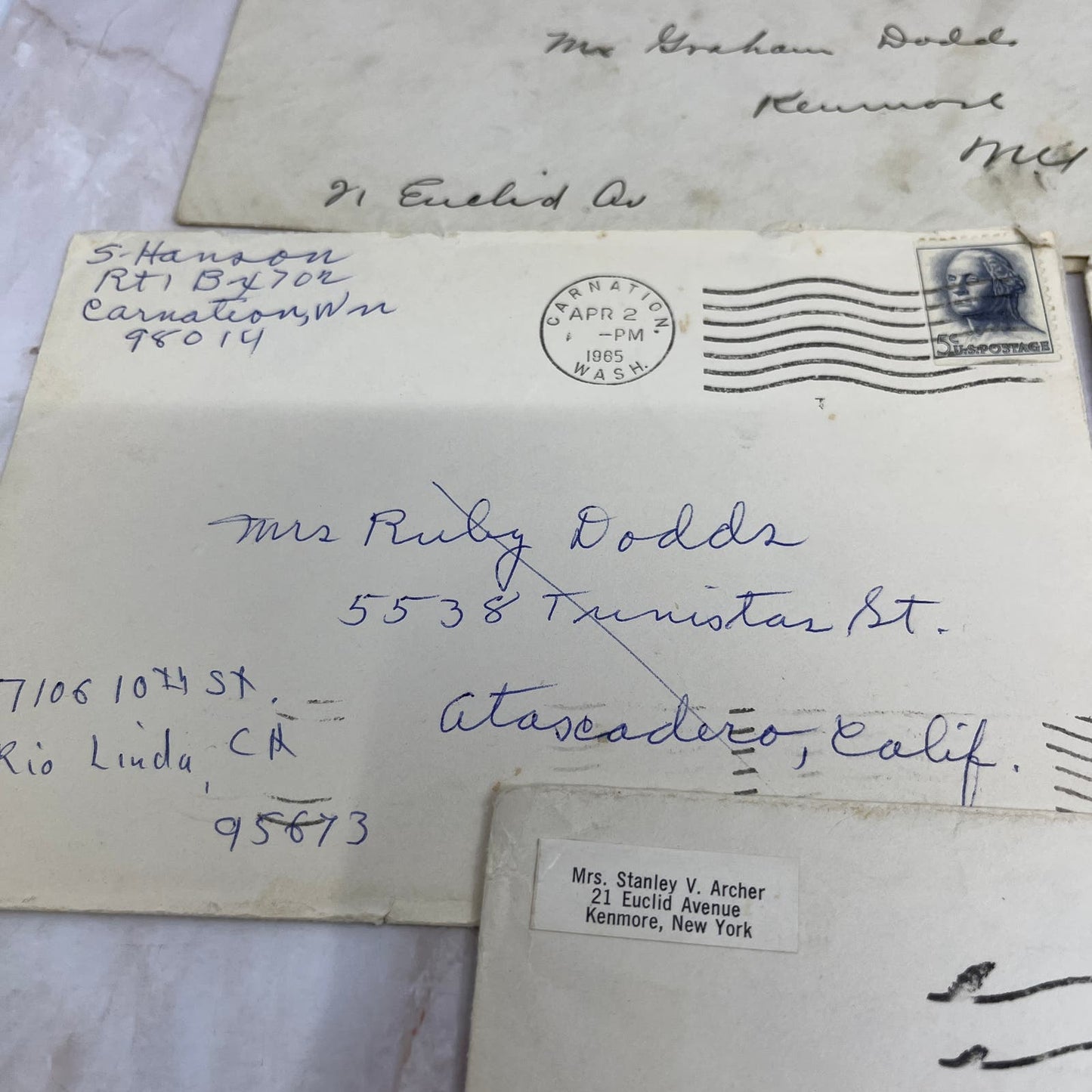 1904-1960s D.L., Ryby and Graham Dodds Set of Postal Cover Envelopes TG9-PC-8