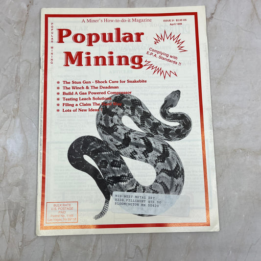 1989 April - Popular Mining Magazine - Treasure Hunting Gold Prospecting M19