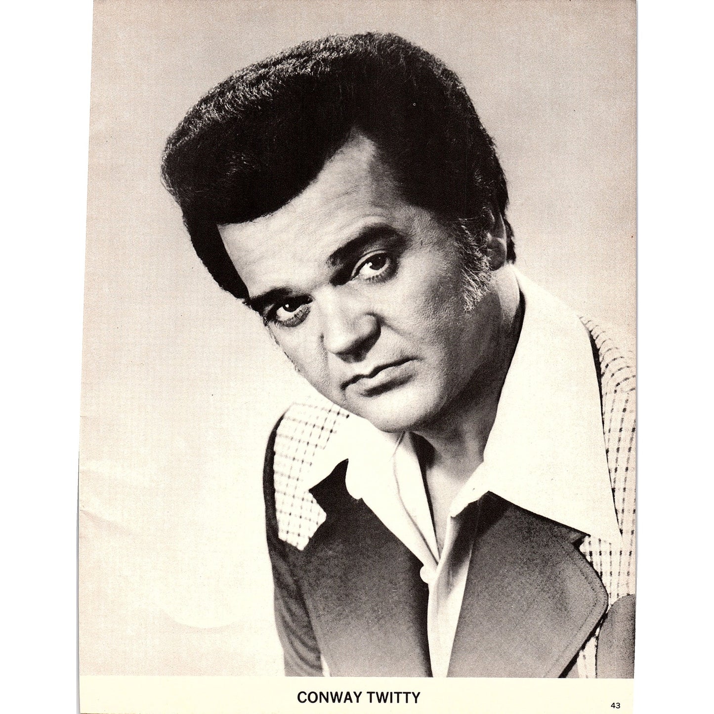 Olivia Newton-John - Conway Twitty Double Sided Portrait 1977 Photo Print AF3-6