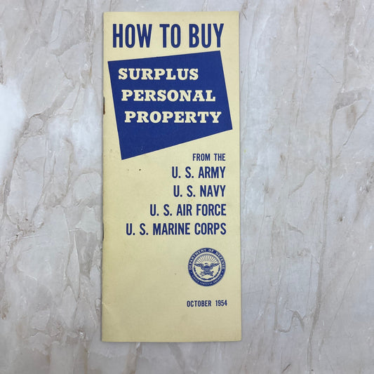 1954 How to Buy Surplus Personal Property from the Armed Forces Booklet TF5-L1