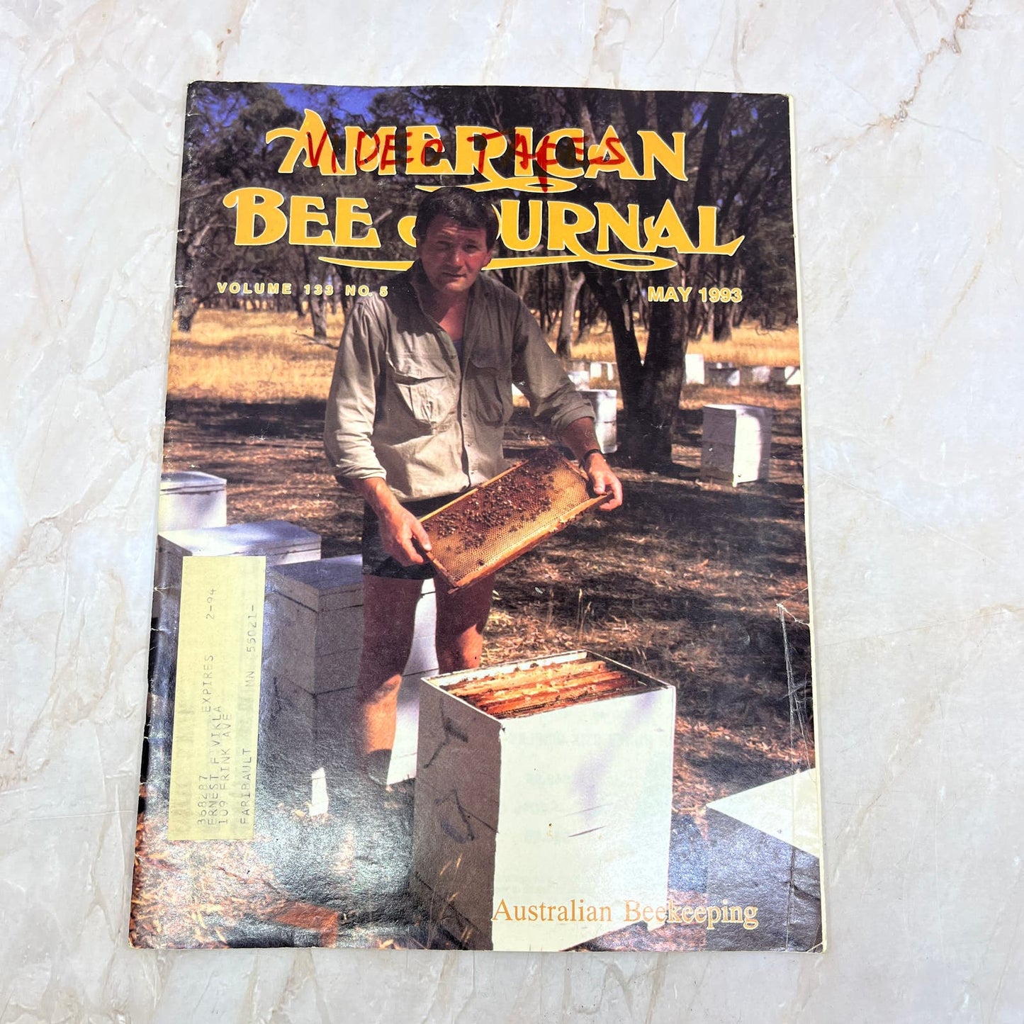 1993 May American Bee Journal Magazine Bees Beekeeping Honey M8