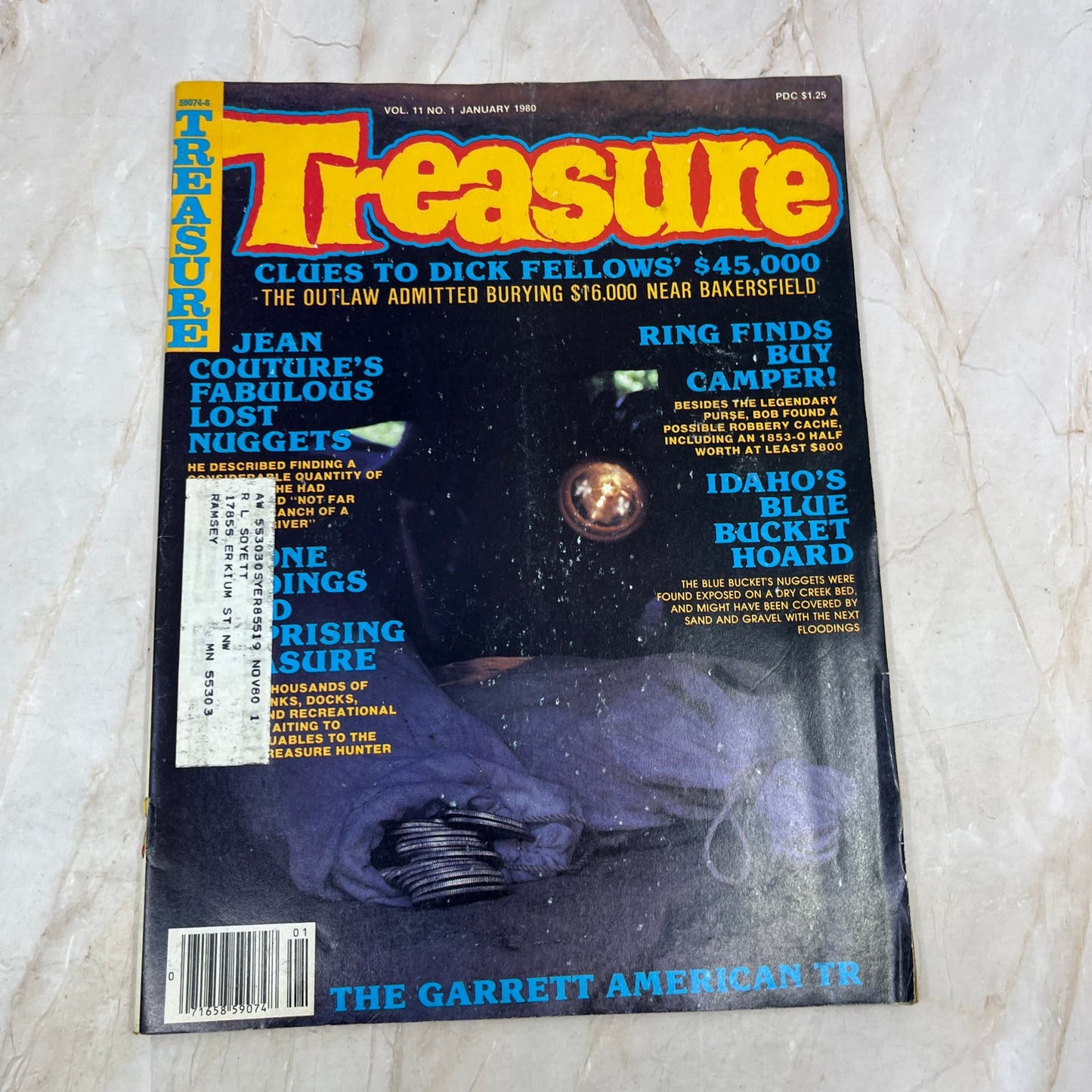1980 Jan - Treasure Magazine - Treasure Hunting Metal Detecting Gold Coins M10